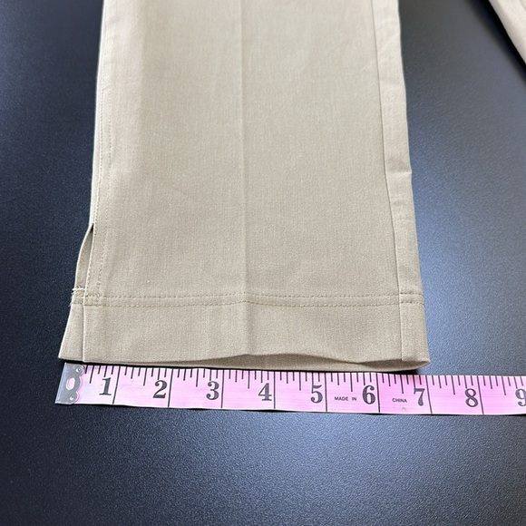 Lysse Olive Amber Crop Pants Pull On Pockets Stretch Twill Smoothing Waist Large - Picture 15 of 16